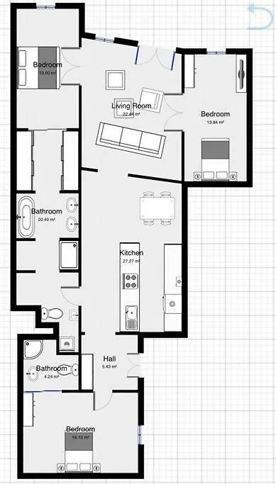 Grand Eliza 3Bedroom Luxury Apt At Blaha Budapest Hungary